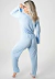 Pijama Manga Longa Soft Fluffy Azul Serenity | PBS3 - loja online