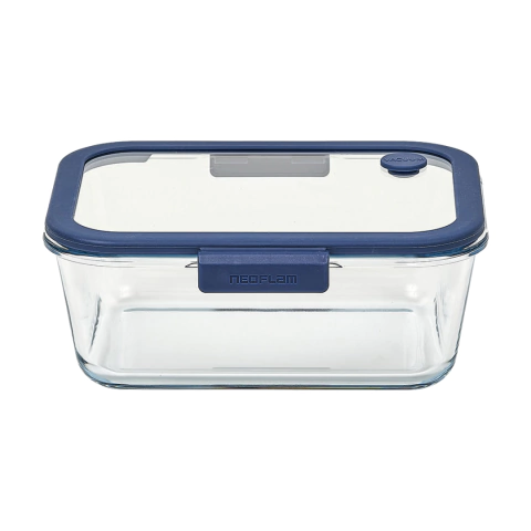 Pote de Vidro Hermético Retangular - Válvula na tampa de Vidro - 1900ml - GLACÉ Z - Neoflam