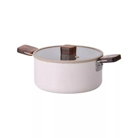 Caçarola 18cm/2,0L - Indução - Alumínio Forjado com Revestimento Cerâmico - BIEN - Neoflam - Cor Bege
