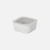 Pote Quadrado de cerâmica - Tampa de Vidro - 650ml - Neoflam - FIKA ONE - Cor Branco - loja online