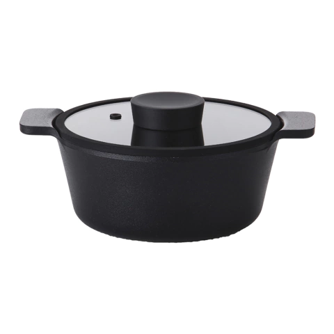 Caçarola 24cm/3,7L - Indução - Alumínio com Revestimento Cerâmico - VULKAN - Neoflam - Cor Preta - comprar online