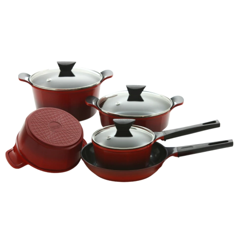 Conjunto de Panelas com Revestimento Cerâmico - Venn - Neoflam - Cor Vermelha - 5 peças - comprar online