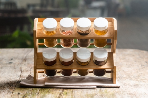 PORTA TEMPEROS BAMBU 8PCS