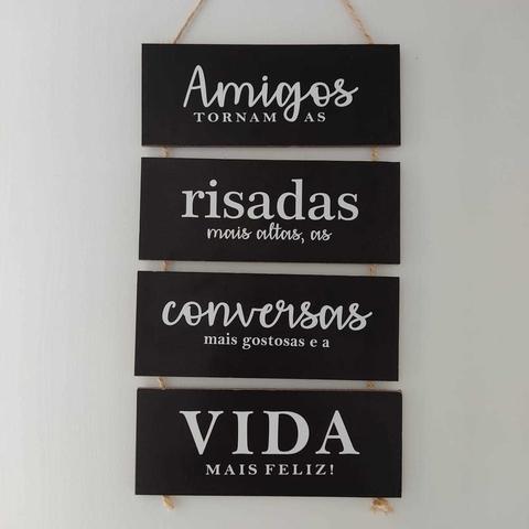 PLACA DECORATIVA AMIGOS
