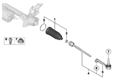 BRAÇO BARRA ARTICULAÇÃO AXIAL CAIXA DIREÇÃO BMW 320I E91 E90 2007 ATÉ 2012 - FC Imports Auto Peças Nacionais e Importados
