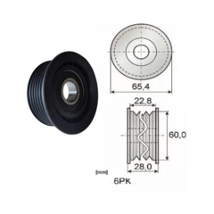 POLIA TENSOR CORREIA ALTERNADOR EVOQUE 2.0 2012 A 2015 - FC Imports Auto Peças Nacionais e Importados