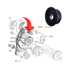 POLIA TENSOR CORREIA ALTERNADOR EVOQUE 2.0 2012 A 2015 - loja online