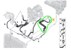 MANGUEIRA SUPERIOR RADIADOR BMW 120I E82 E87 2004 À 2014 na internet