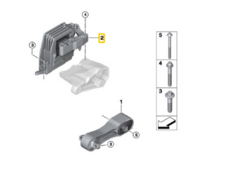 COXIM SUPERIOR MOTOR DIREITO BMW 120D 120I XDRIVE F40 2019 À 2023 - comprar online