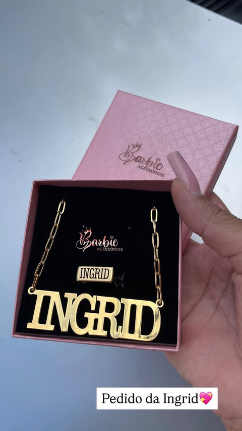 Colar + anel personalizado