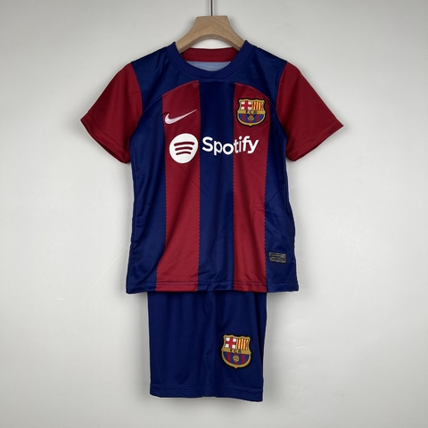 Conjunto Barcelona Home 23/24 - infantil - Torcedor - Nike