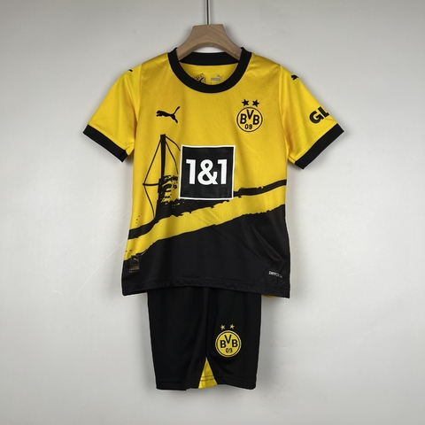 Conjunto Borussia Dortmund Titular 23/24 - Infantil - Puma