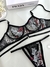 Conjunto de Tule Mayara Preto com Vermelho e Branco na internet