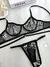 Imagem do Conjunto de Tule Mayara Preto com Verde e Branco