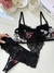 Conjunto de Tule Bordado Luana Preto com Branco e Vermelho - loja online