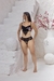 Conjunto de Tule Bordado Luana Preto com Branco e Vermelho - loja online