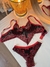 Conjunto Mariana Preto com Vermelho - Rendere - Atacado Moda Intima