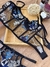 Imagem do Corset Lia Preto com Azul Marinho e Branco