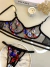 Imagem do Conjunto de Tule Mayara Preto com Azul e Vermelho
