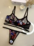 Conjunto de Tule Mayara Preto com Azul e Vermelho - comprar online