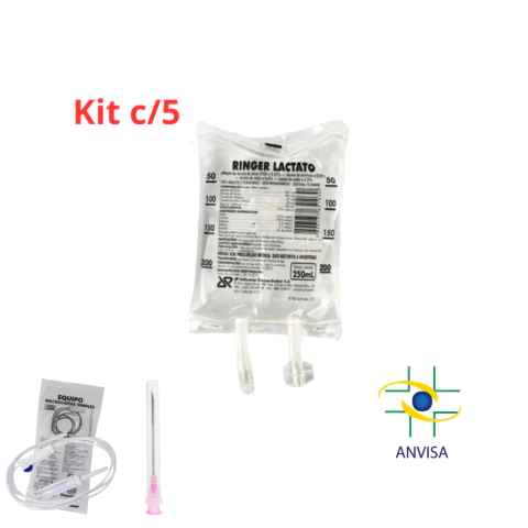 Kit 5 - Soro Ringer Lactato JP Farma 250ml - comprar online