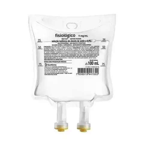 Soro Fisiológico Estéril Bolsa 0,9% 100 mL