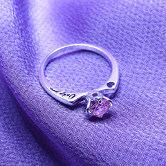 Anel Solitário only you rosa - comprar online