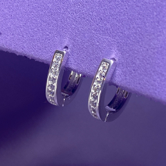 Argola Click Oval Cravejada - 10mm