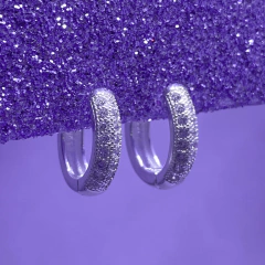 Argola Cravejado Duplo - 12mm - comprar online