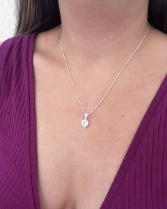 Conjunto coração cravejado cristal - comprar online