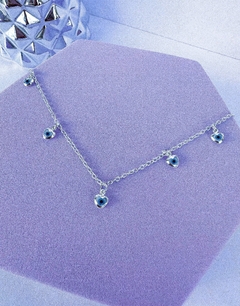 Choker pingentes olhos gregos coração