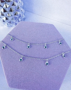 Choker pingentes olhos gregos coração - comprar online