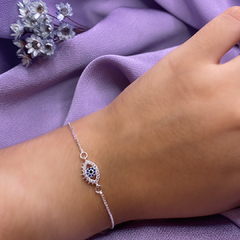 Pulseira olho grego cravejado