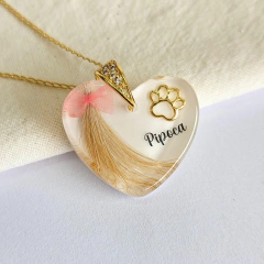 Pingente Coração com Pelinhos Pipoca