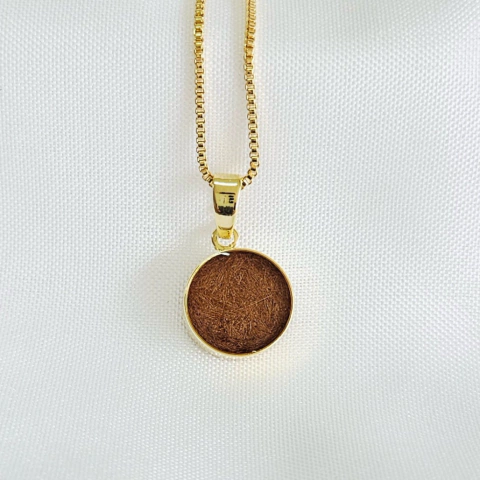 PINGENTE MINI REDONDO BANHADO EM OURO