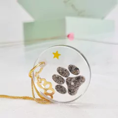 Imagem do Pingente patinha com pelinhos (Corrente não inclusa)