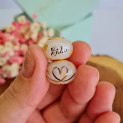 Berloque coração desenhado com cabelo - Malu Límoli Joias Afetivas