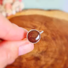 Anel redondo em prata 925 REGULÁVEL - comprar online