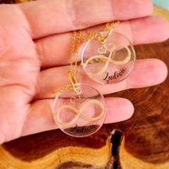 Pingente redondo infinito amor - comprar online