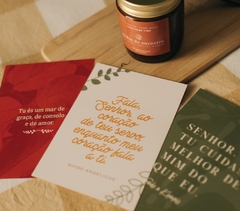 Vela Jardim do Encontro + 3 Cards meditativos (acompanha suporte de madeira para os cards). na internet