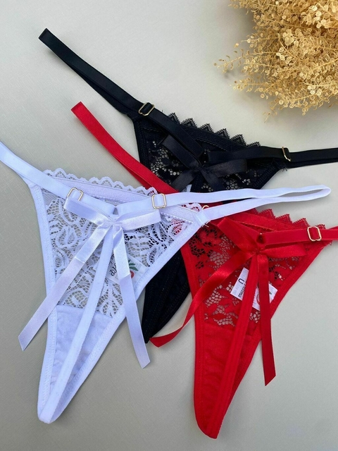 Kit 3 calcinha de renda fio