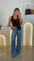 Calça Wide Leg Jeans Cargo - comprar online