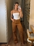 Calça Wide Leg Jeans Marrom - loja online