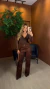 Calça Wide Leg Marrom - Auritta Moda Feminina