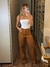 Calça Wide Leg Jeans Marrom - Auritta Moda Feminina