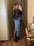 Saia Jeans Midi Fenda Lateral - Auritta Moda Feminina
