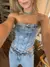 Corselet Jeans Paetê na internet