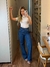 Calça Wide Básica Jeans Escuro - Auritta Moda Feminina