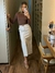 Saia Midi Couro - Auritta Moda Feminina