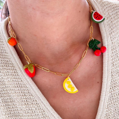 Colar Charm Fruits
